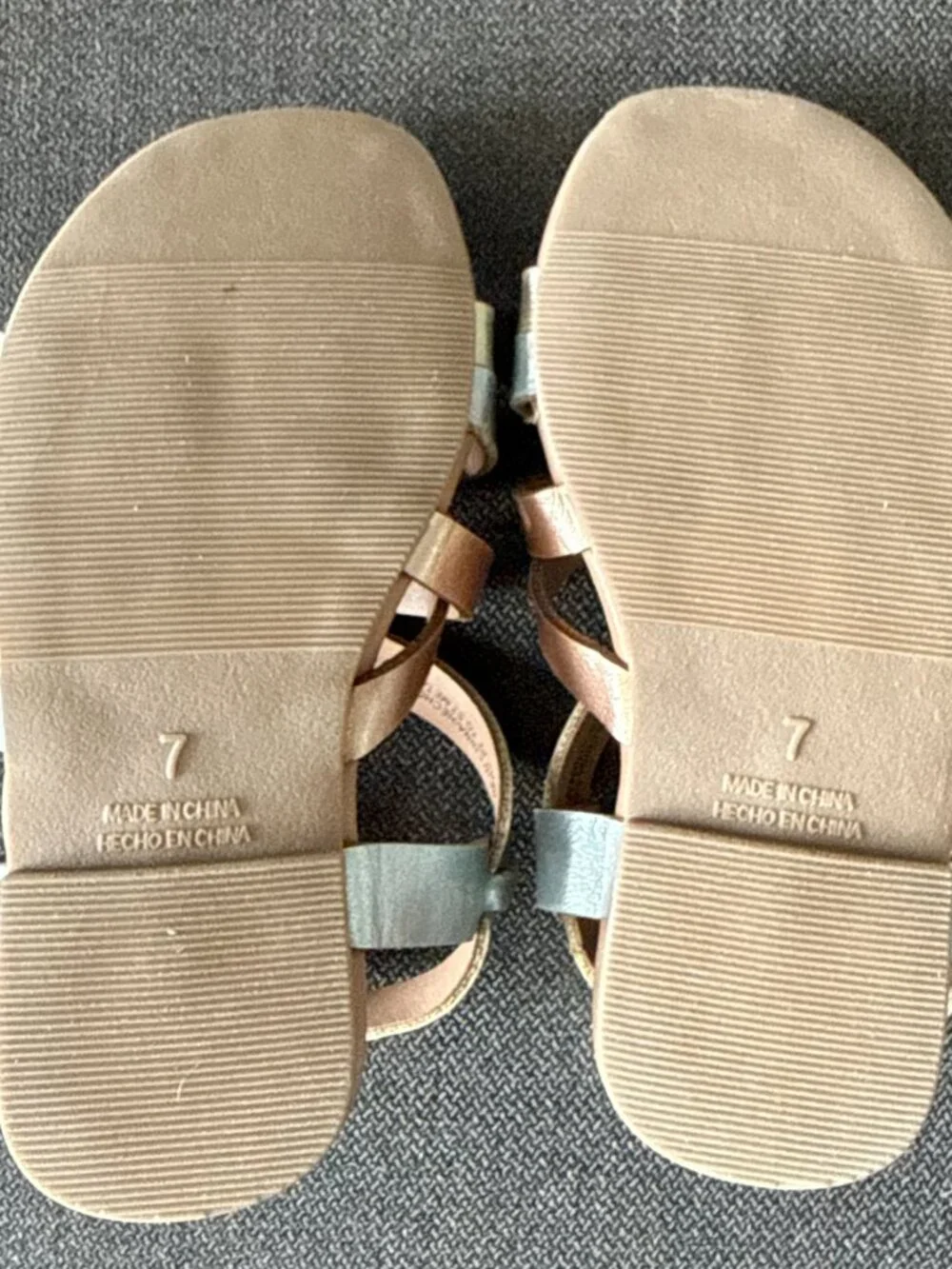 Old Navy Metallic Strappy Sandals Toddler Size 7